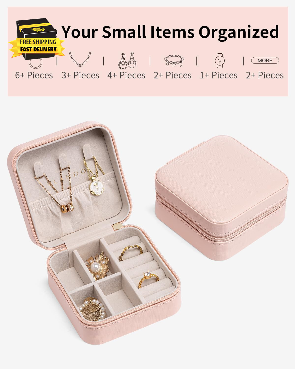 Travel Jewelry Case – Teacher Appreciation Gifts for Women – Small Jewelry Trave