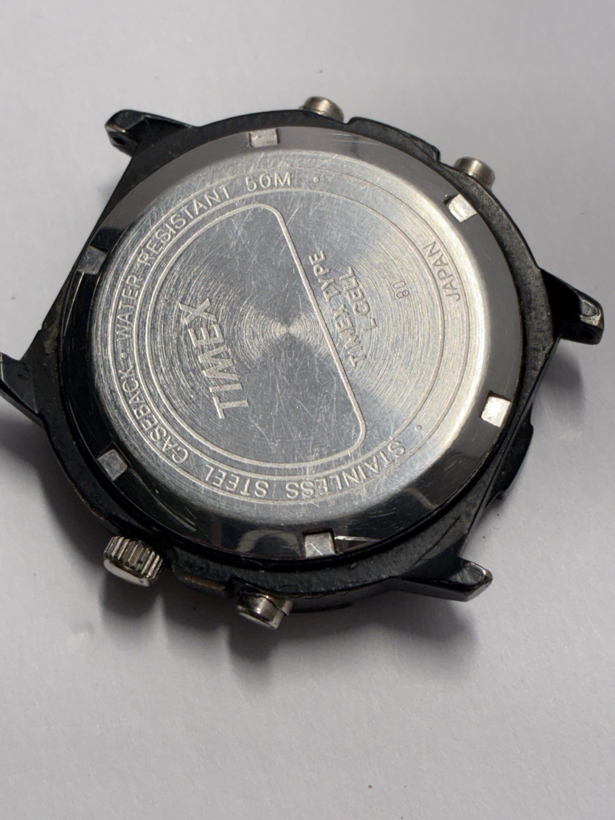 Timex RARE Black Project Analog Digital Watch L Cell Diver 42mm Needs Battery