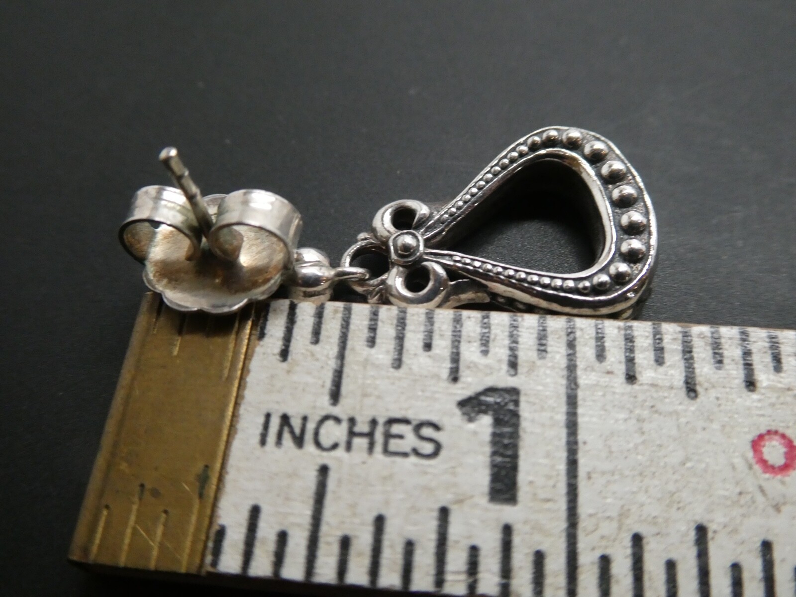 Scott Kay Equestrian White Topaz Sterling Silver 925 Drop Dangle Earrings