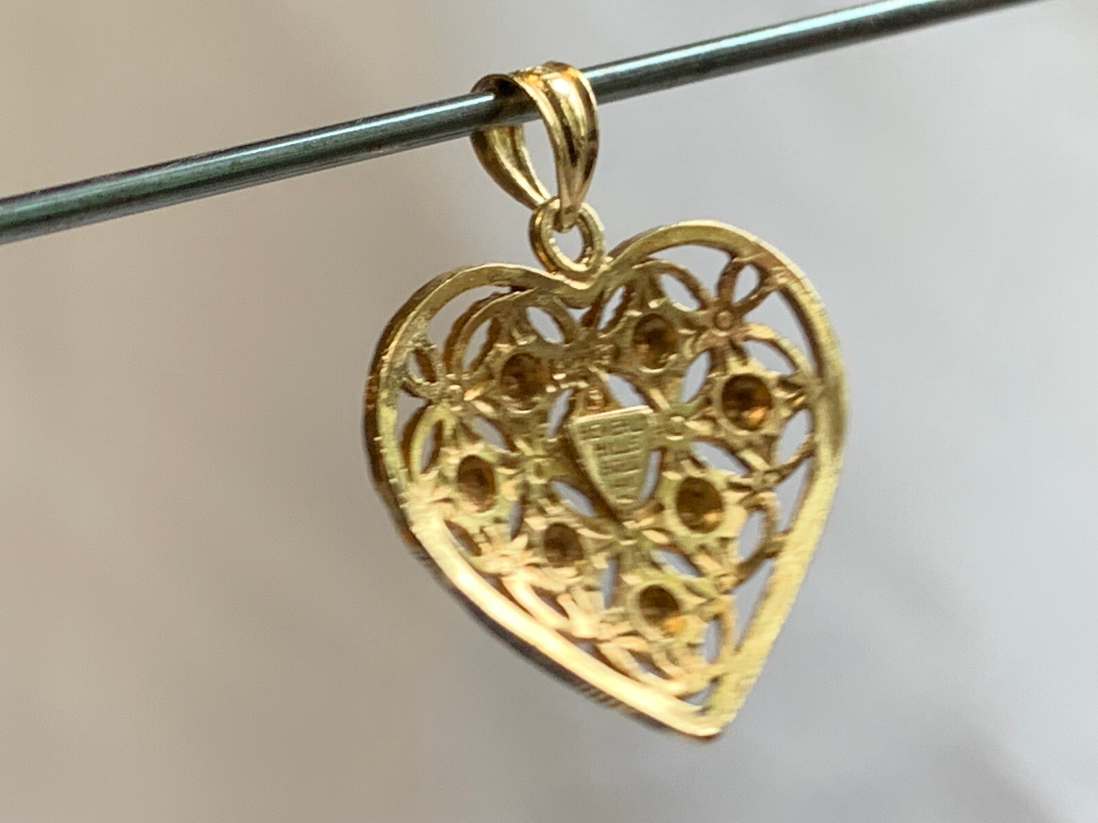 14K Yellow Gold Heart Pendant Beverly Hills Gold 1.95g Fine Jewelry Charm