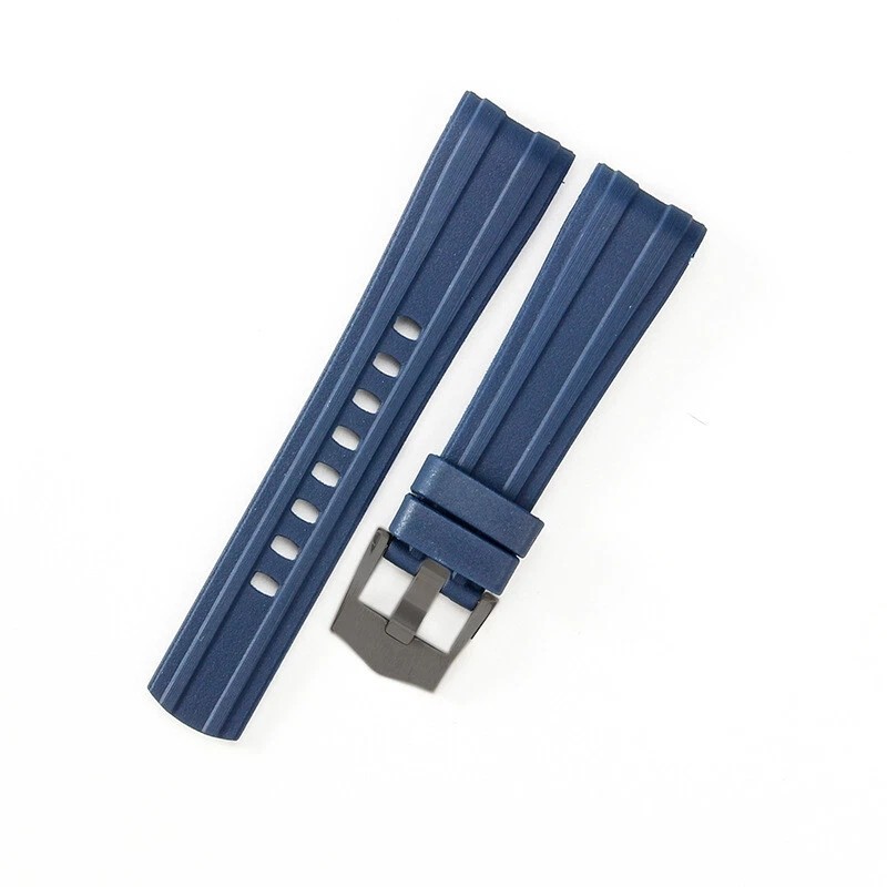 Premium Waterproof Rubber Silicone Watch Band Strap Curved End for O.mega 20mm