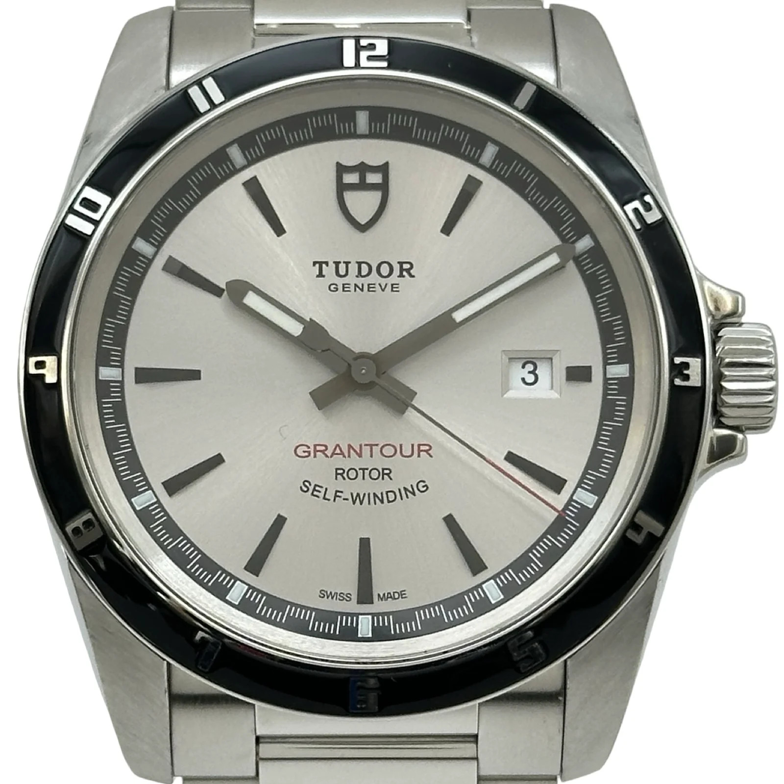 TUDOR Grantour Date 20500N 42mm Stainless Steel Silver Dial Automatic OKW2545