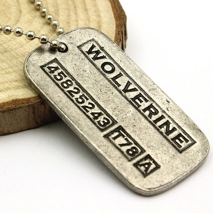 X-Men Origins Wolverines Dog Tag ID Necklace Marvel X Men Logan pendant jewelry