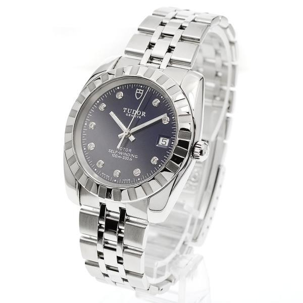 Tudor Heritage 21010 37mm SS Navy Dial Automatic Date Watch #C12015