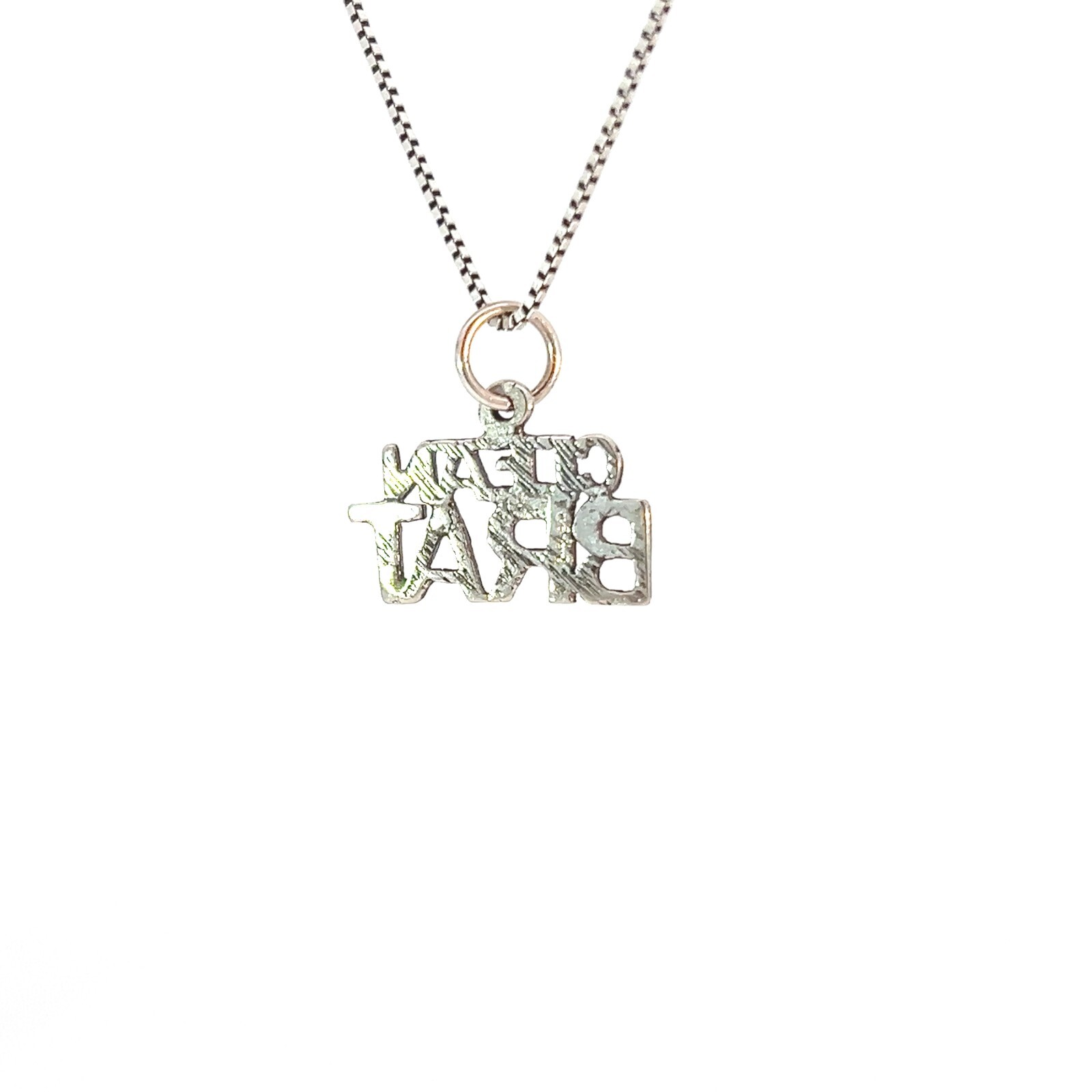 NA Clean Brat Sayings Pendant Sterling Silver Chain Sold Separately #553