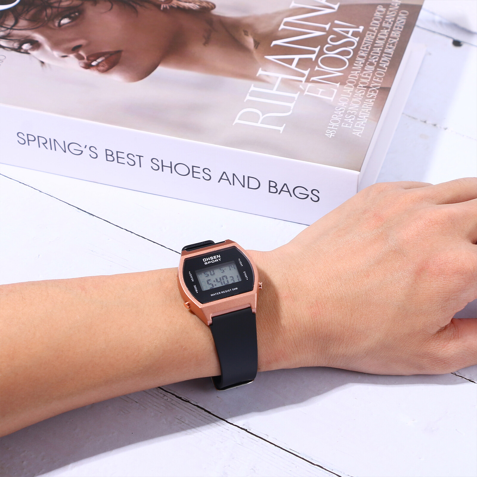 Men Women Waterproof LED Digital Sports Wristwatch Casual Backlight Teens Watch