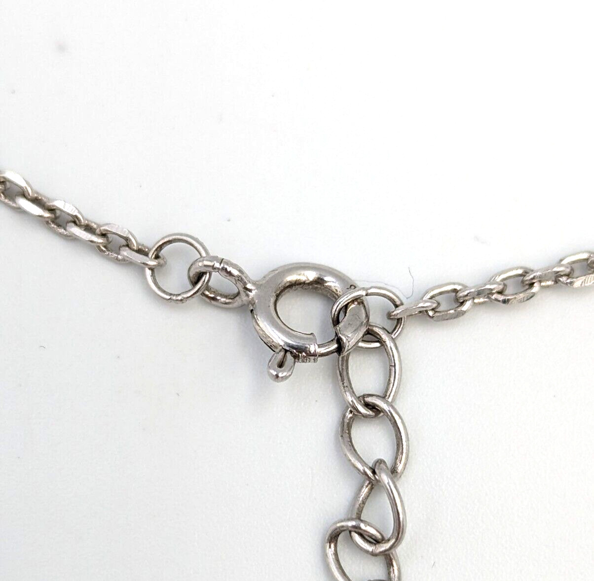 Fuzion Creations Sterling Silver Heart Stations Necklace 925 Marked 16.5″ Long