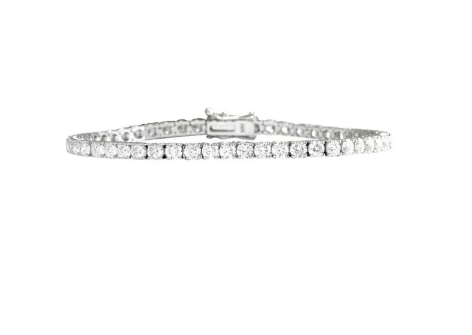5.50ct Women’s Lab Grown EF/VS Diamond One Line Tennis Bracelet 925 Silver
