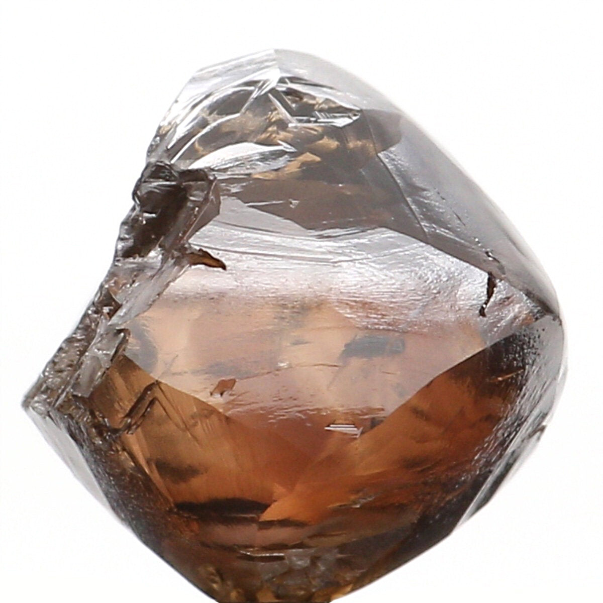 2.56 Ct Natural Loose Rough Shape Diamond 6.80 MM Brown Color Diamond QLB6307