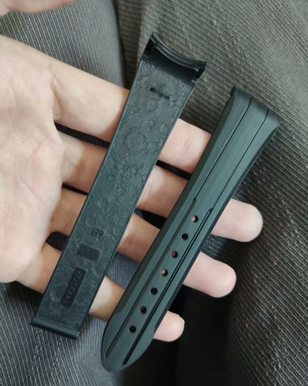 20mm Rubber Watch Strap Fits For Omega Speedmaster Moonwatch 42mm Ref 310.32.42