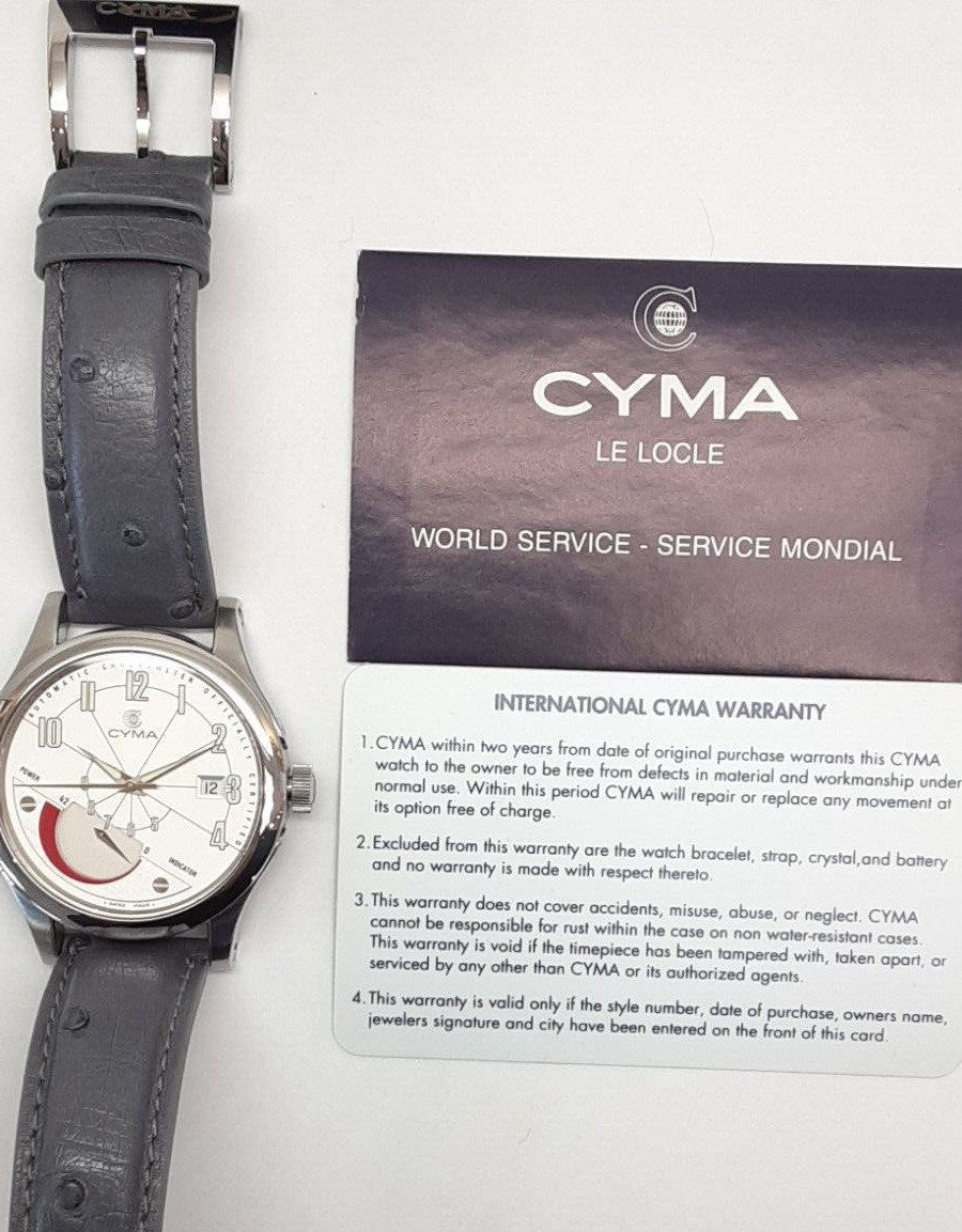 Men’s CYMA Power Reserve 40mm Imperium XL Steel Watch Limited to 200 Worldwide