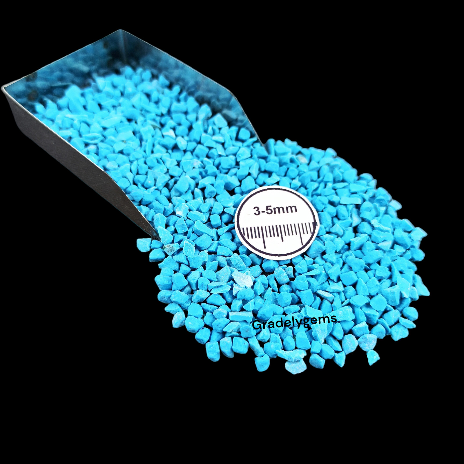 Sky Blue Turquoise Gemstone Crushed Powder – Vivid Hue for Resin Art, DIY Crafts