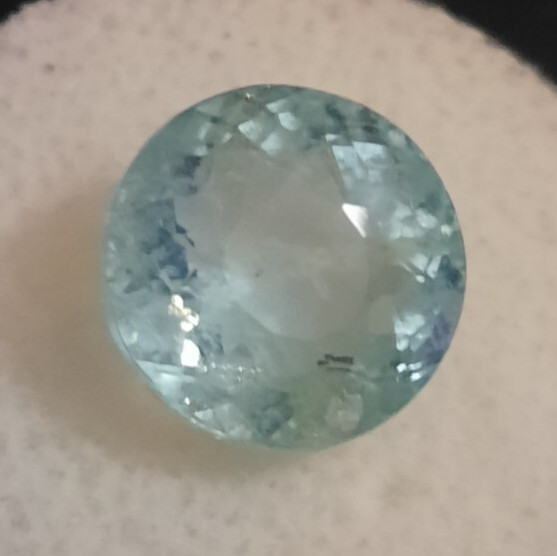Big Beautiful Natural Perfect Color Aquamarine gemstone 6.17 ct 11mm Round