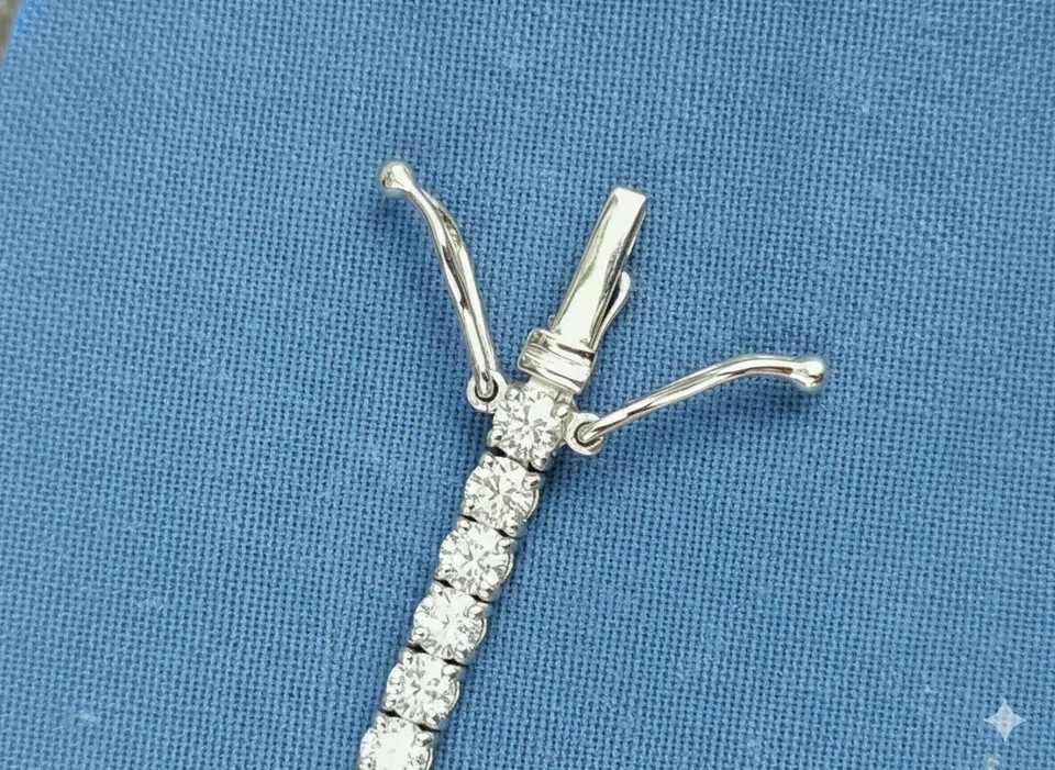 For Party Wear Round Lab Grown Diamond Tennis Bracelet In 14k Real White Gold