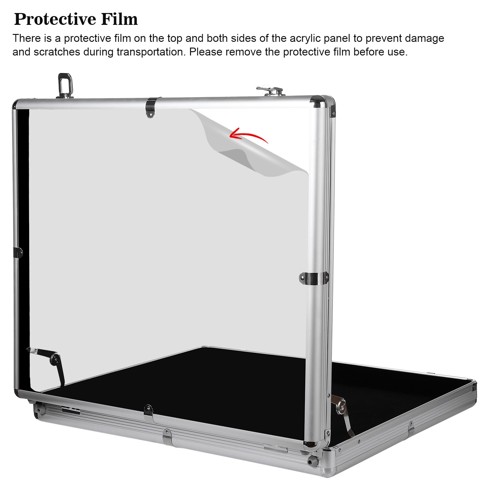 Lockable Aluminum Display Case Acrylic Top Trade Show Showcase Card Jewelry Coin