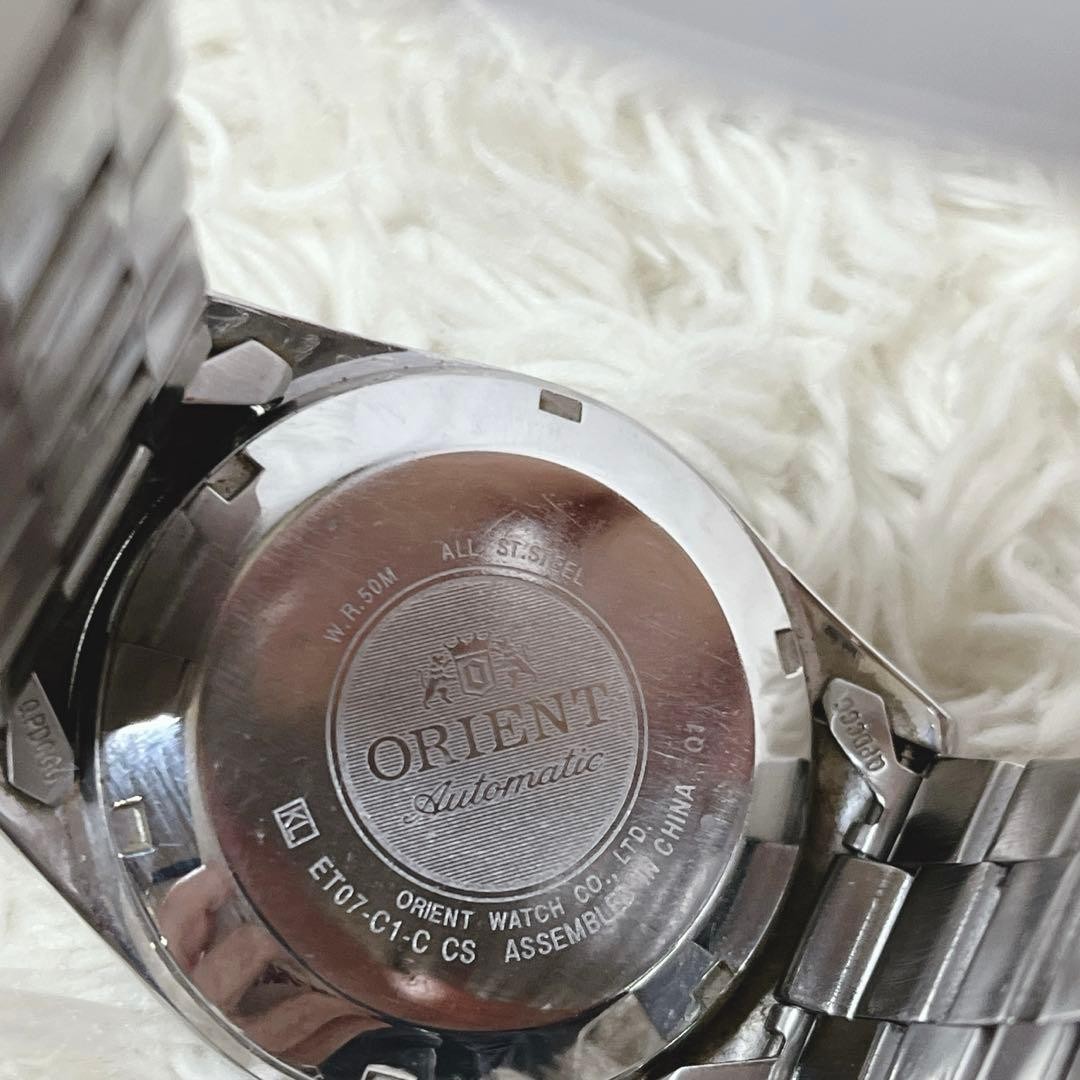 Orient Star Automatic Mens Watch Day Date Box 16cm Wrist Silver Dial Japan
