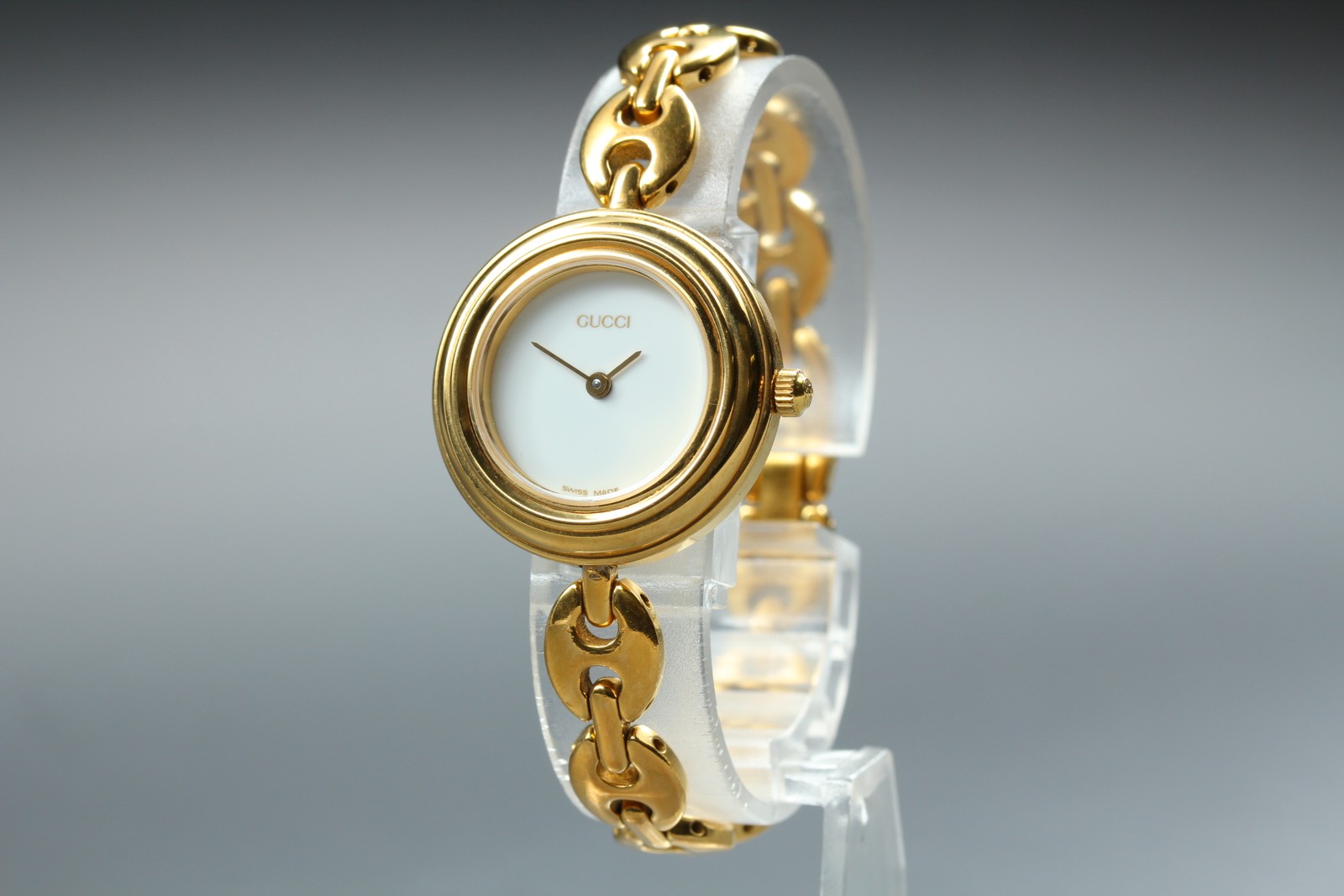 [Near MINT] GUCCI Change Bezel Gold Color 11/12.2 26mm Quartz Women’s Watch