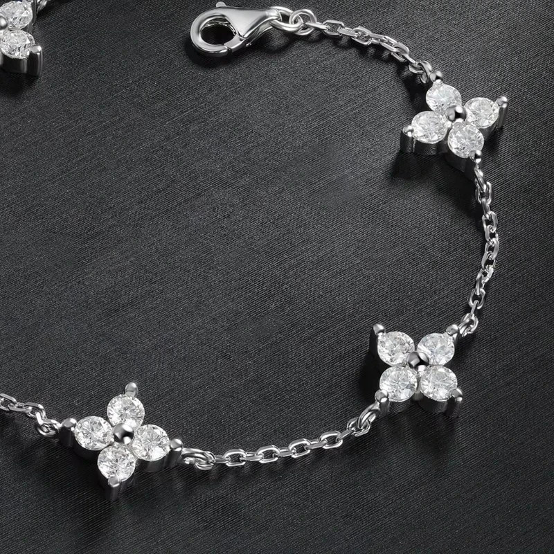 2 Ct Round Lab Created Diamond Beautiful Wedding Bracelet 14K White Gold Plated