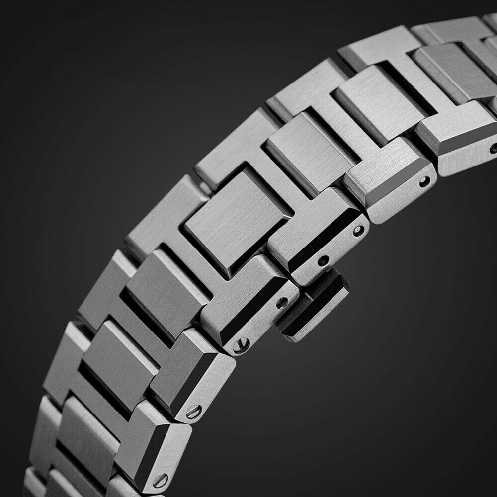 For Apple Watch Series 4/5/6/7 41/44/45mm Stainless Steel iWatch Band with Case