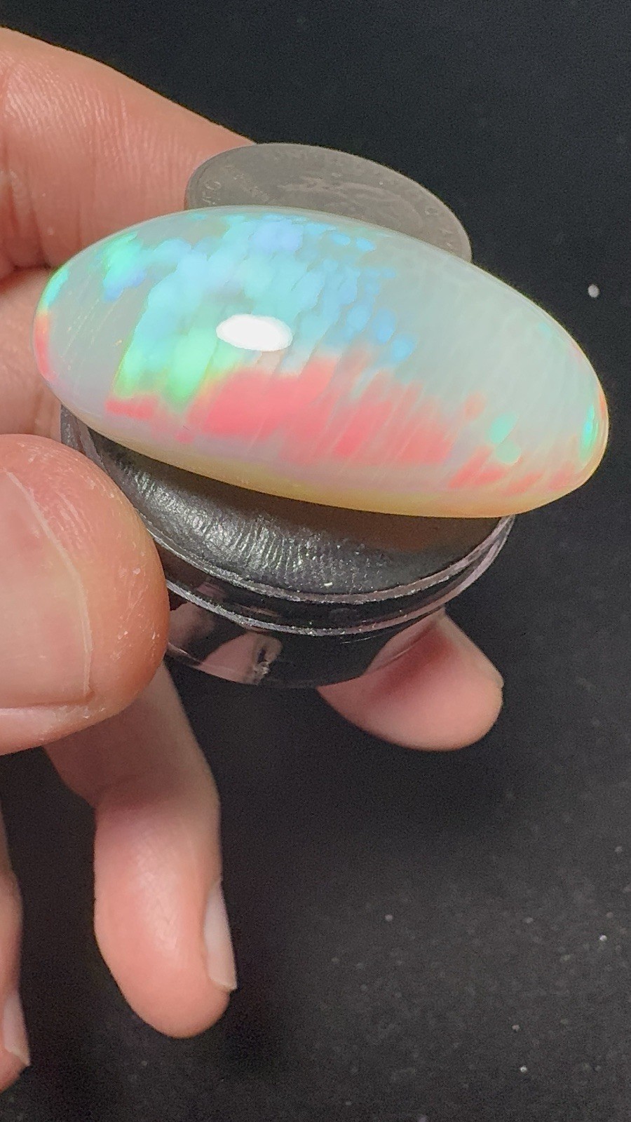 Natural Oval Ethiopian Opal with Honeycomb 58.80 carats Collector Piece