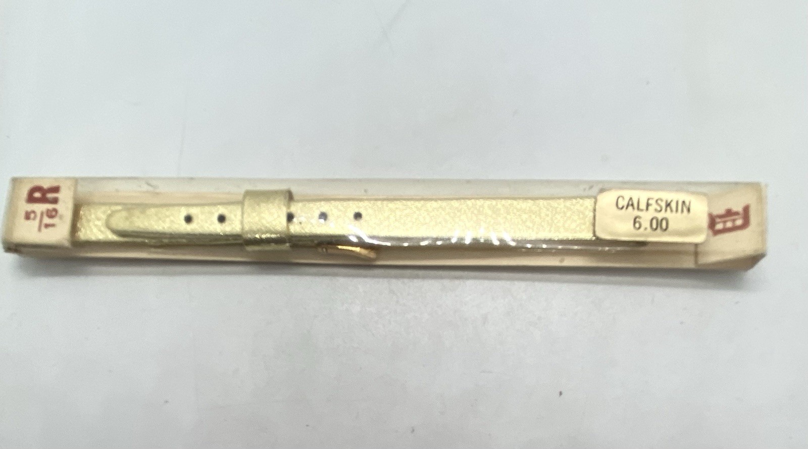 NEW Vintage DOWNING Watch Band GOLD Fine Calf Skin Leather 9mm Made In Italy