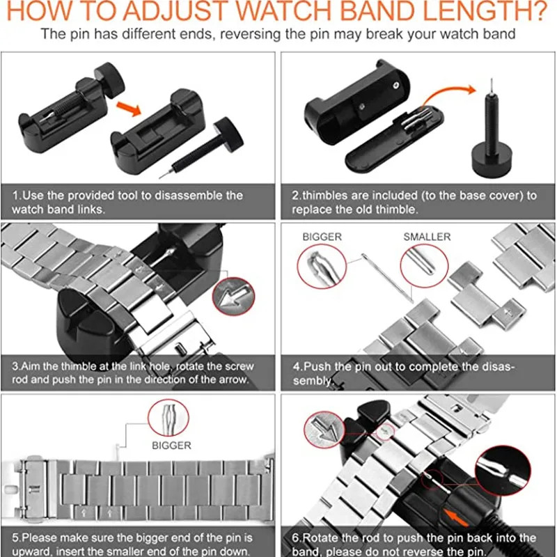 22mm Steel Watch Strap For Huami amazfit BIP 6 5 GTR 4 3 GTR 47mm Stainless Band