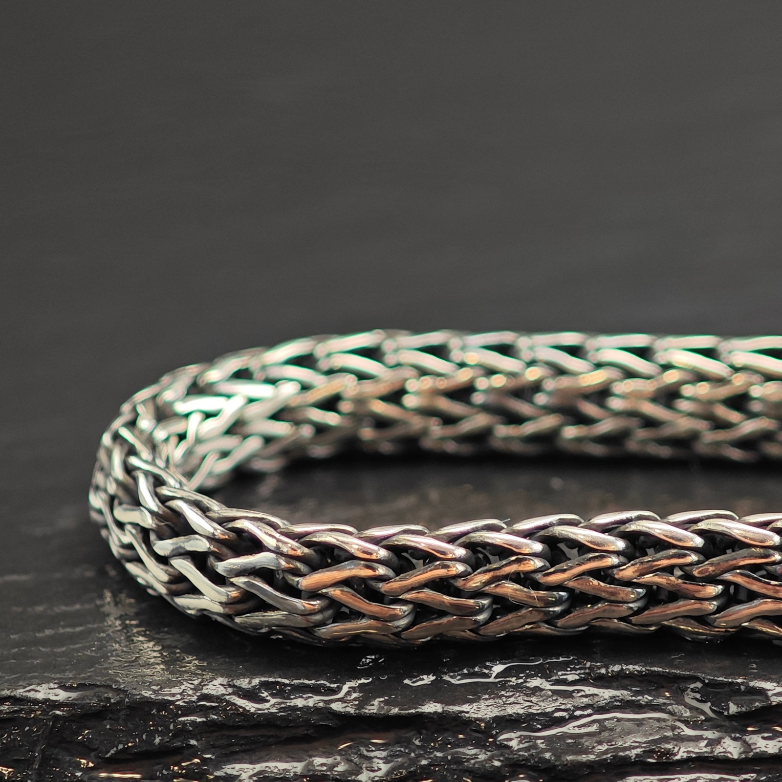 6mm John Hardy Wheat Chain Sterling Silver Bracelet 8 1/4″ BR3100
