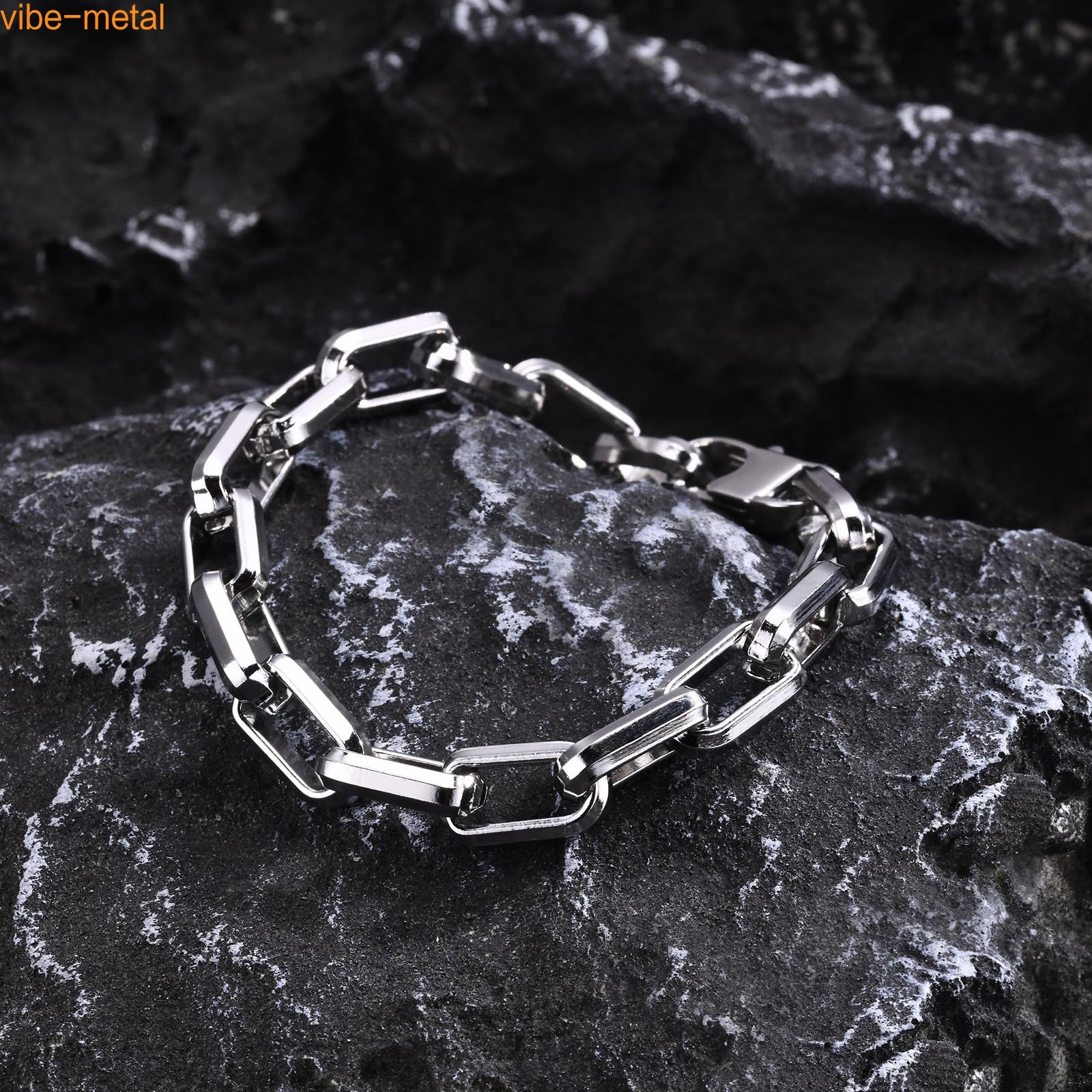 9.2mm Wide Stainless steel Chunky Paperclip Chain Bracelets Men Chain Wristband