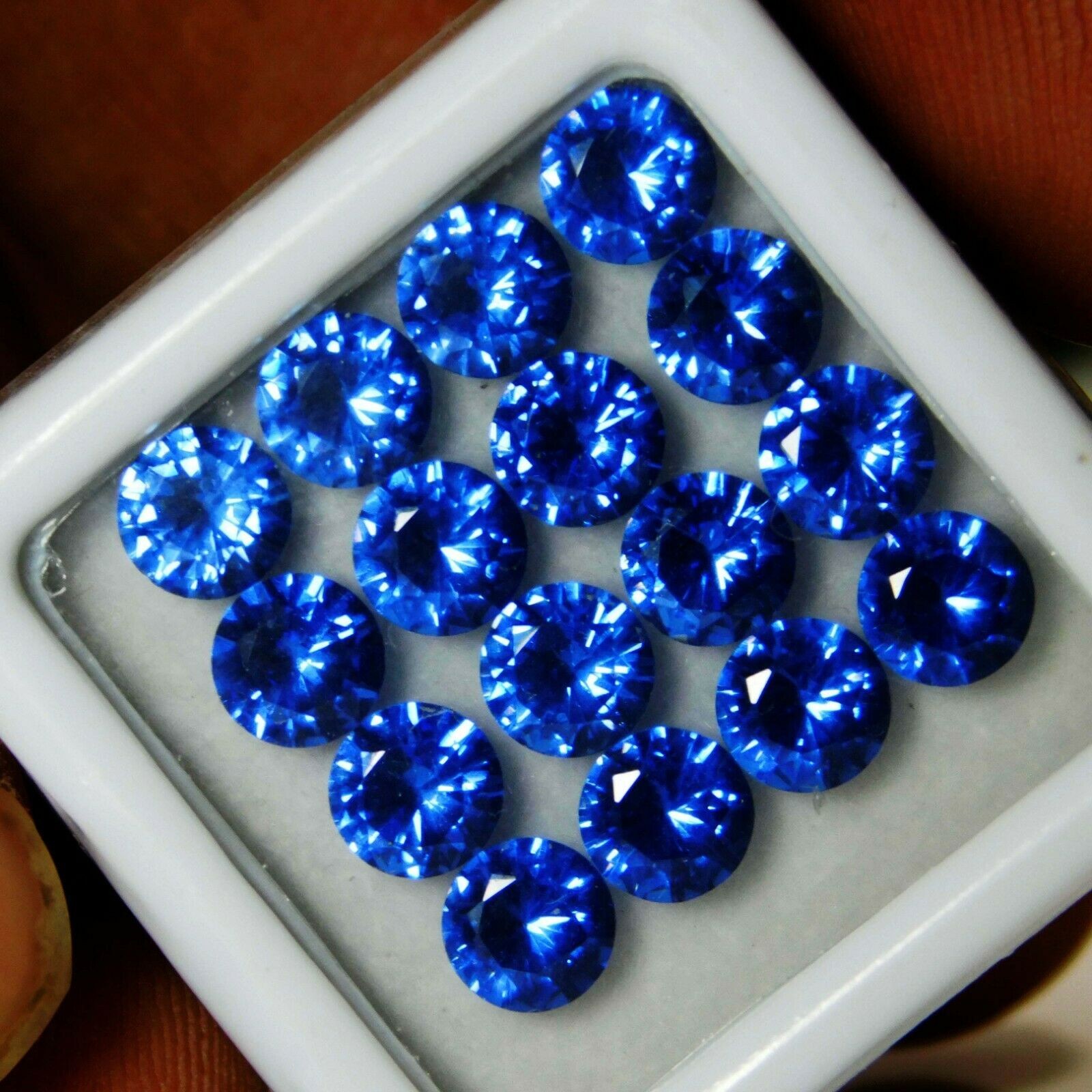 50 PCS Natural Blue Sapphire 5x5mm Round Cut CERTIFIED Loose Gemstone Lot