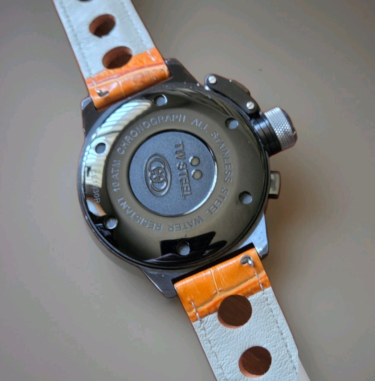 TW Steel Men’s CE1030R Oversized 50mm Canteen Chronograph Watch + EXTRA STRAP
