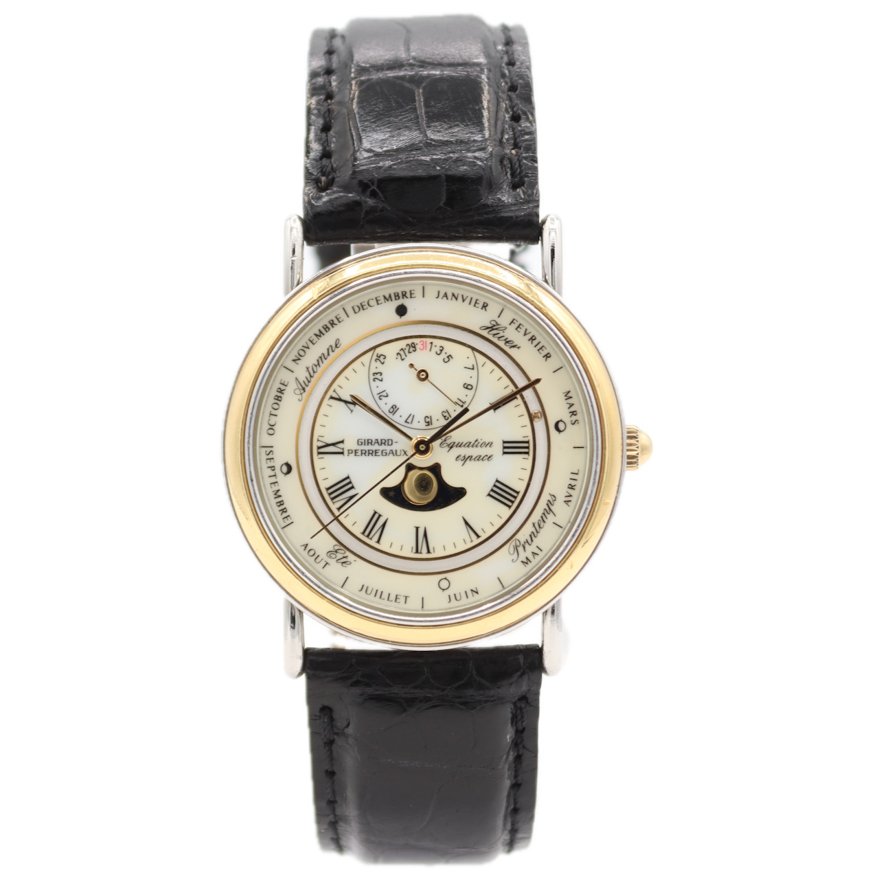 Vintage Girard-Perregaux 4830 Equation Espace Men’s Quartz Wristwatch Two Tone