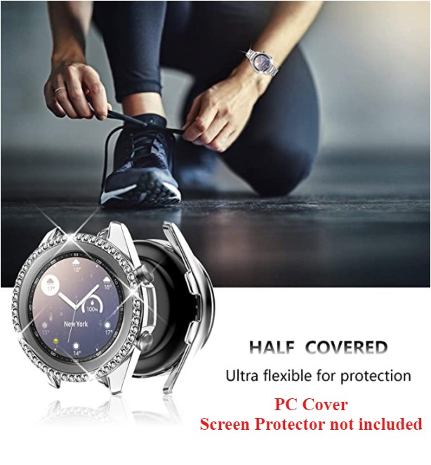 Bling Metal Watch Band + Diamond Case For Samsung Galaxy Watch 4 5 6 40mm 44mm