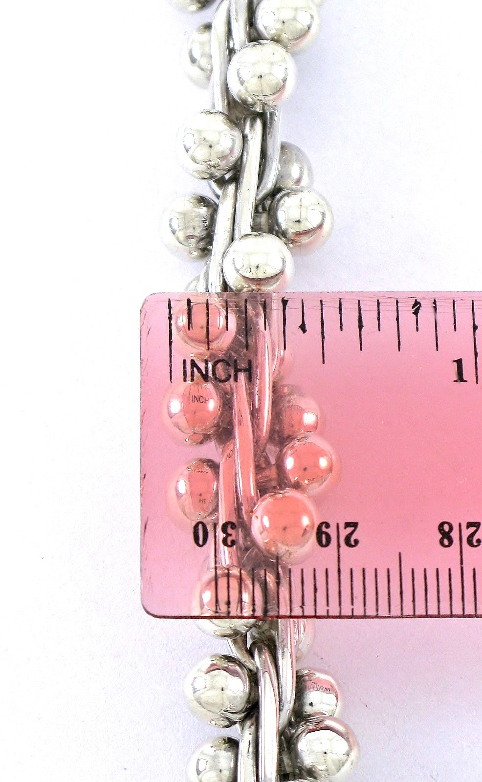 Silpada B0523 Sterling Silver 925 Beaded DNA Helix Toggle Bracelet 74.9G