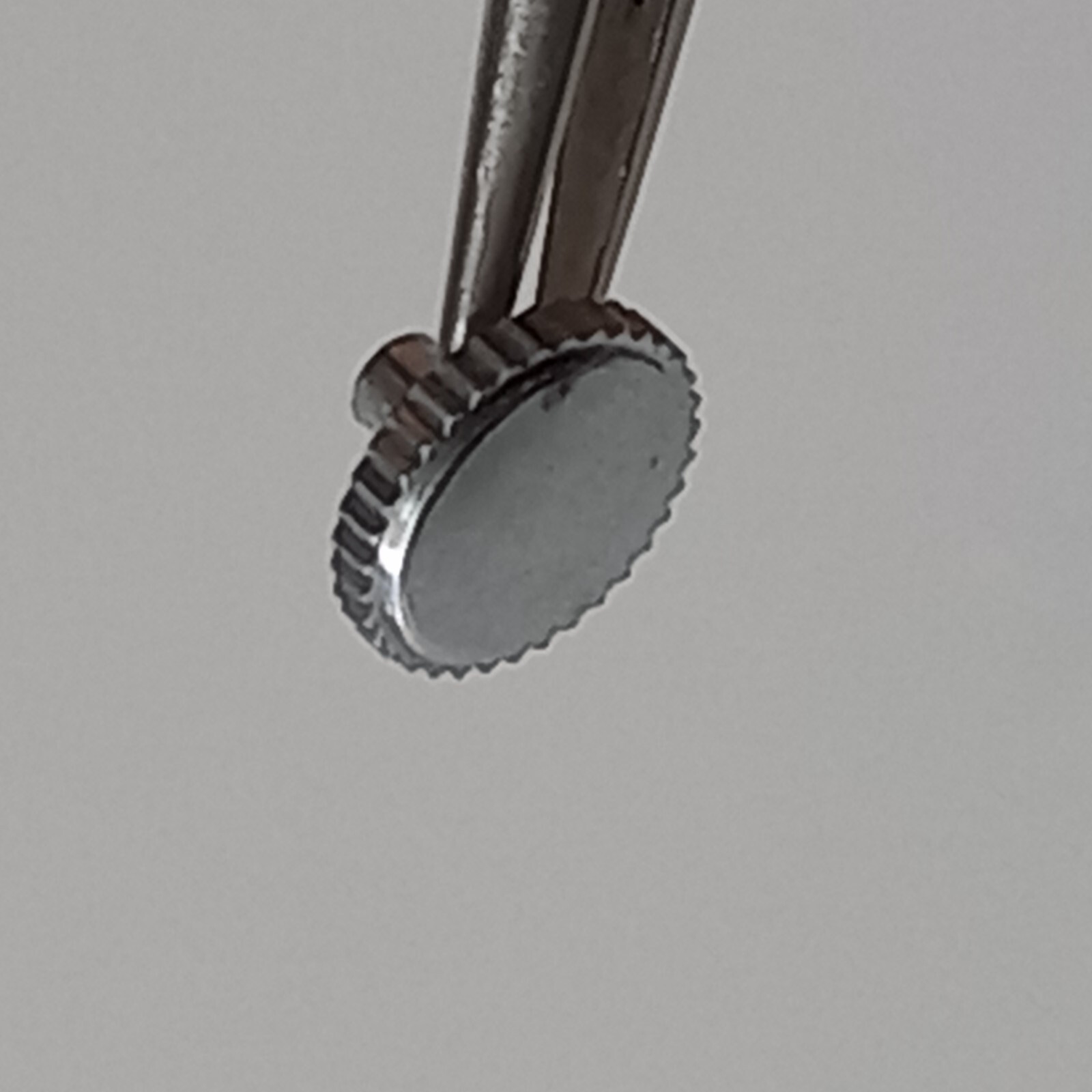 Rare Steel 6.9mm Crown For Vintage 1940-60’s Swiss Chronographs Stem: 1mm TAP 9