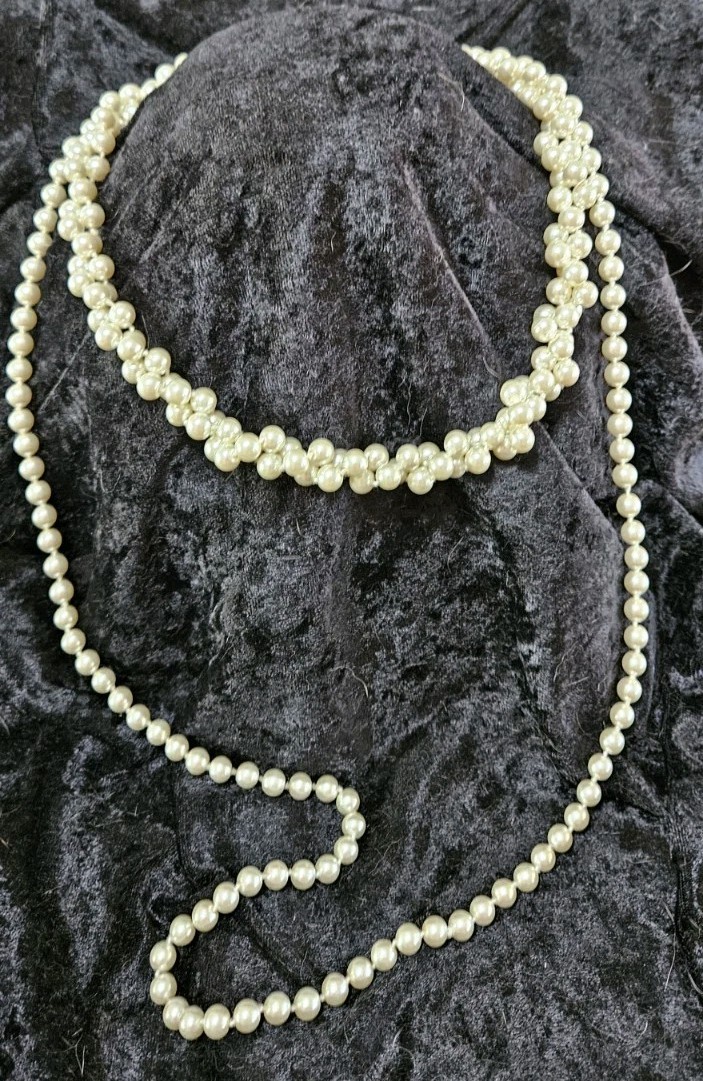 Premier Designs Jewelry Opening Night Faux Pearl Necklace 90”