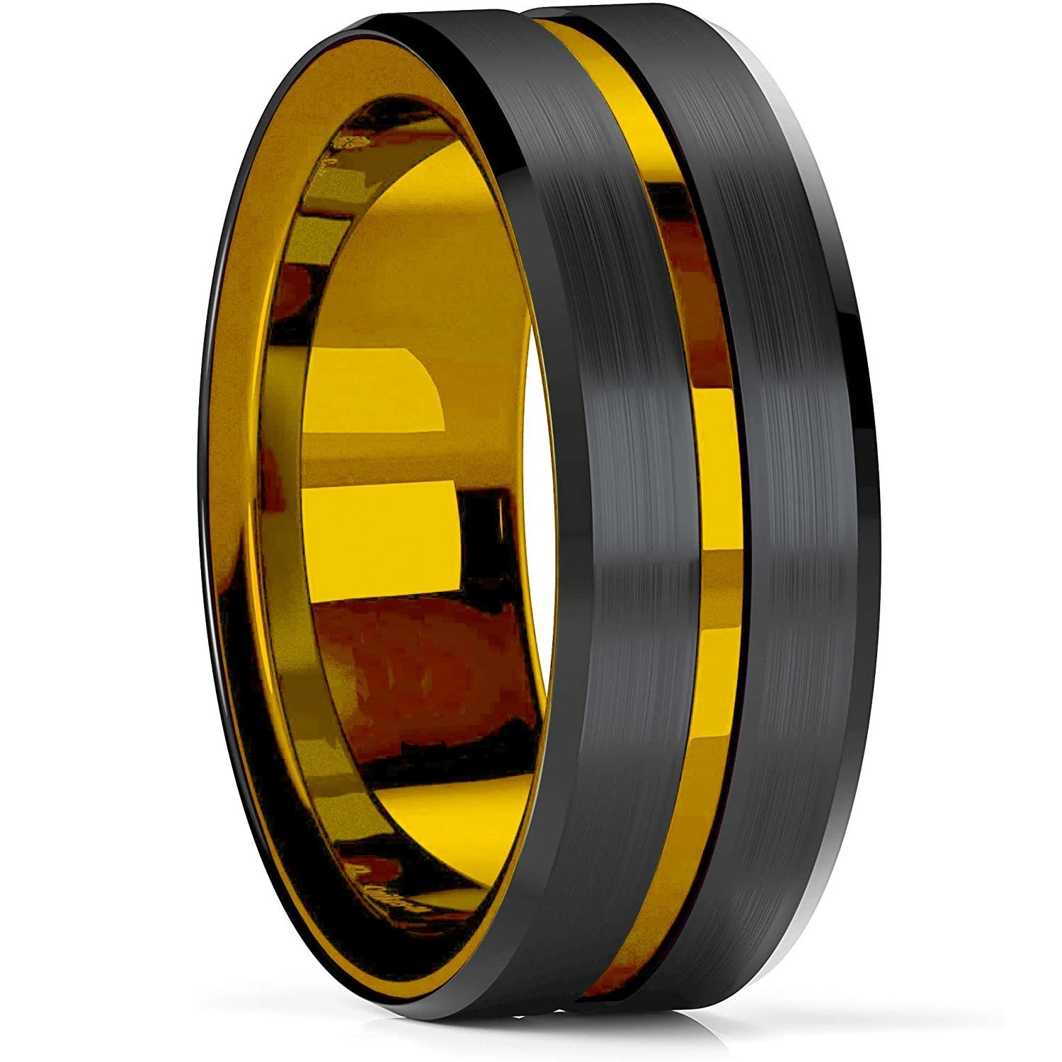 Men Women Gold Plated Blue Black Red Stainless Steel Celtic Dragon Band Ring 8mm
