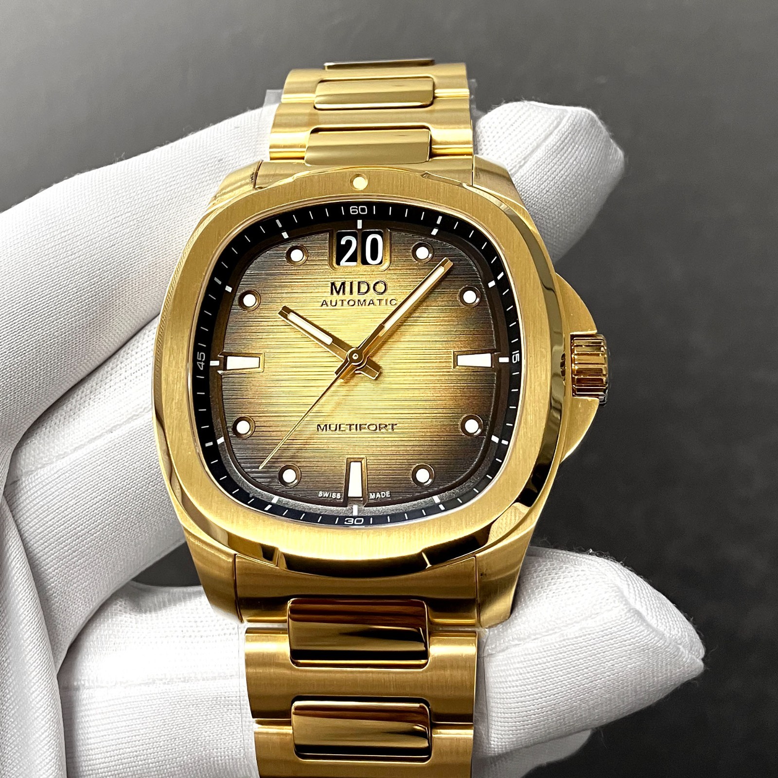 Mido Mens Multifort TV Big Date Auto 40 Champagne Dial Watch M049.526.33.021.00