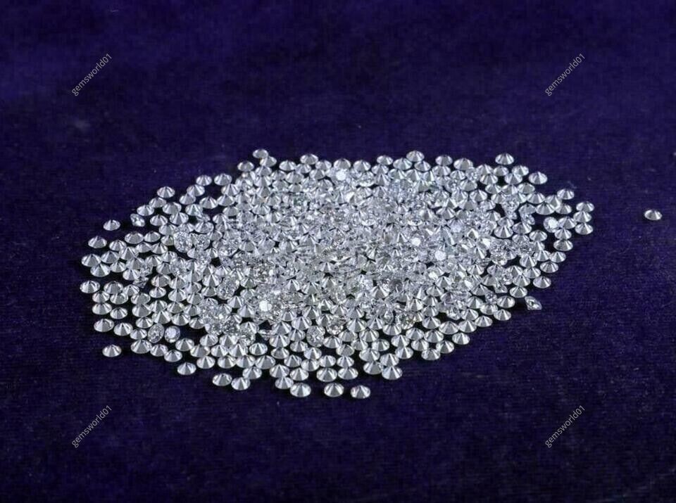 1.5 mm CVD Diamond DEF Color CVD/HPHT Lab Grown Loose Gemstones 100 PCS LOT
