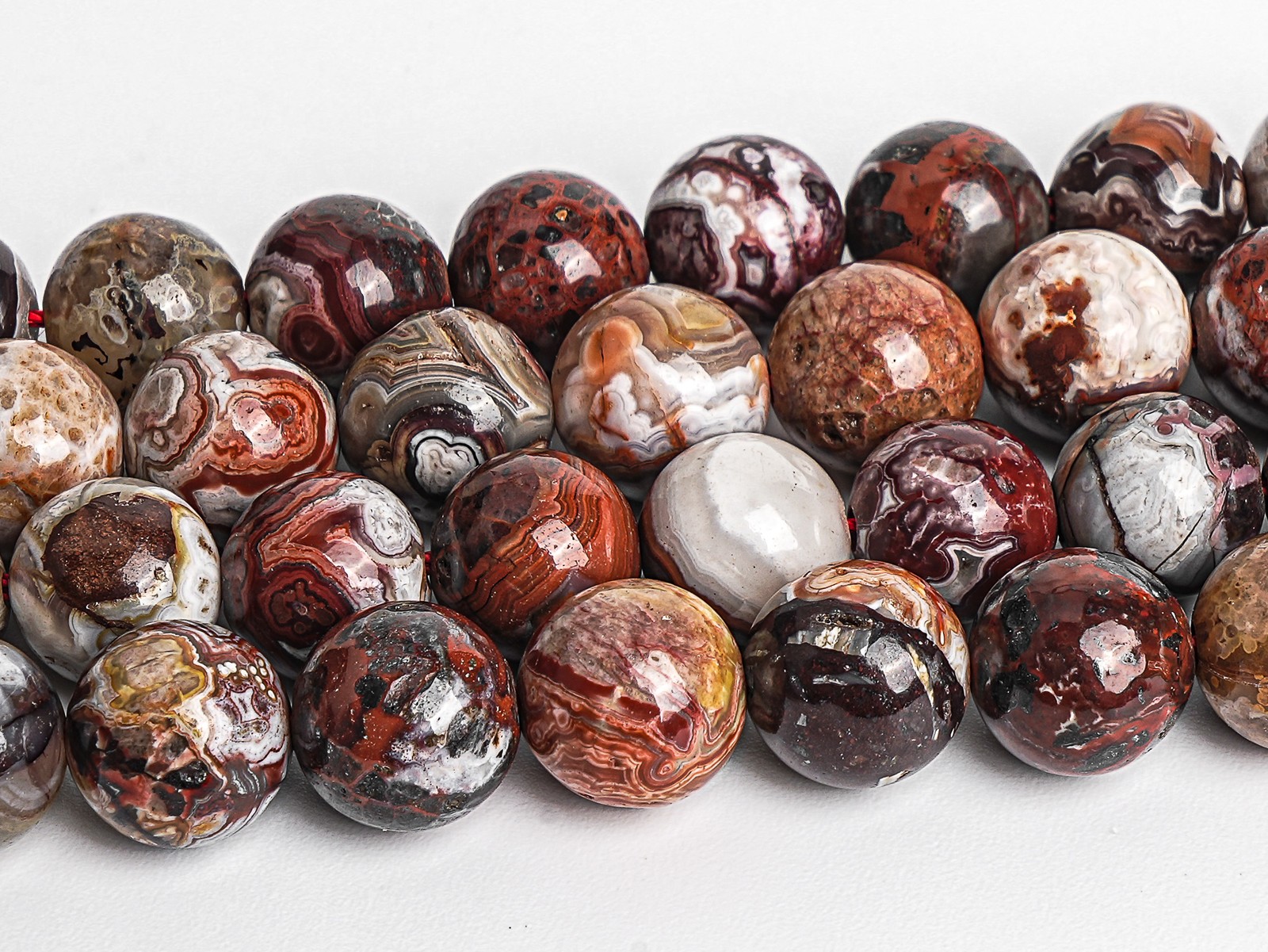 Natural Red Mexican Crazy Lace Agate Beads AA Round Loose Beads 6MM 8MM 10MM