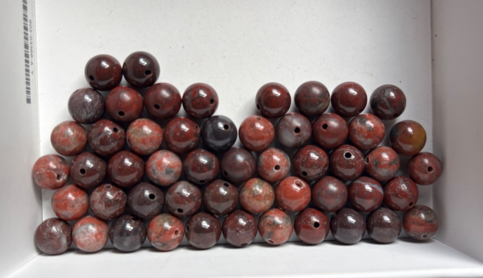 50 Natural Blodstone Round Loose Beads 8mm C714