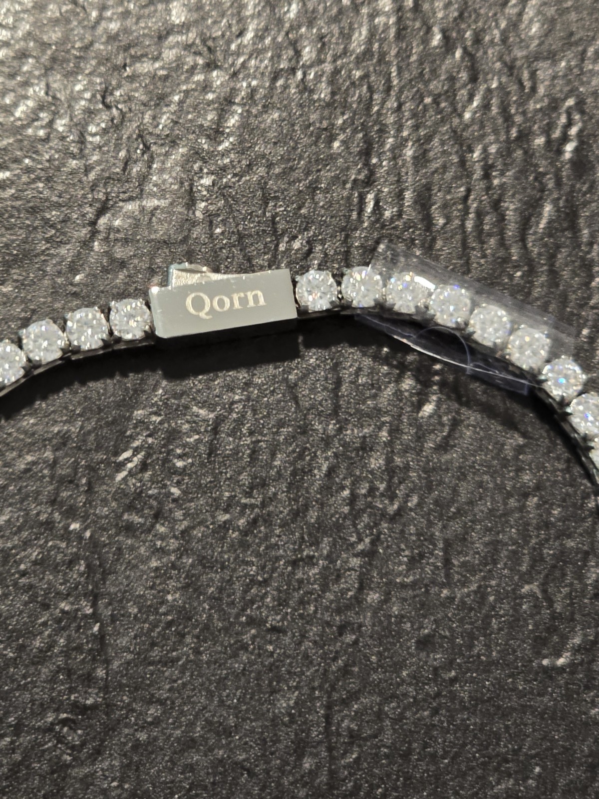 Qorn Moissanite Tennis Chain 3mm 18″ GRA Certified Flawless FL D Color 3EX Steel