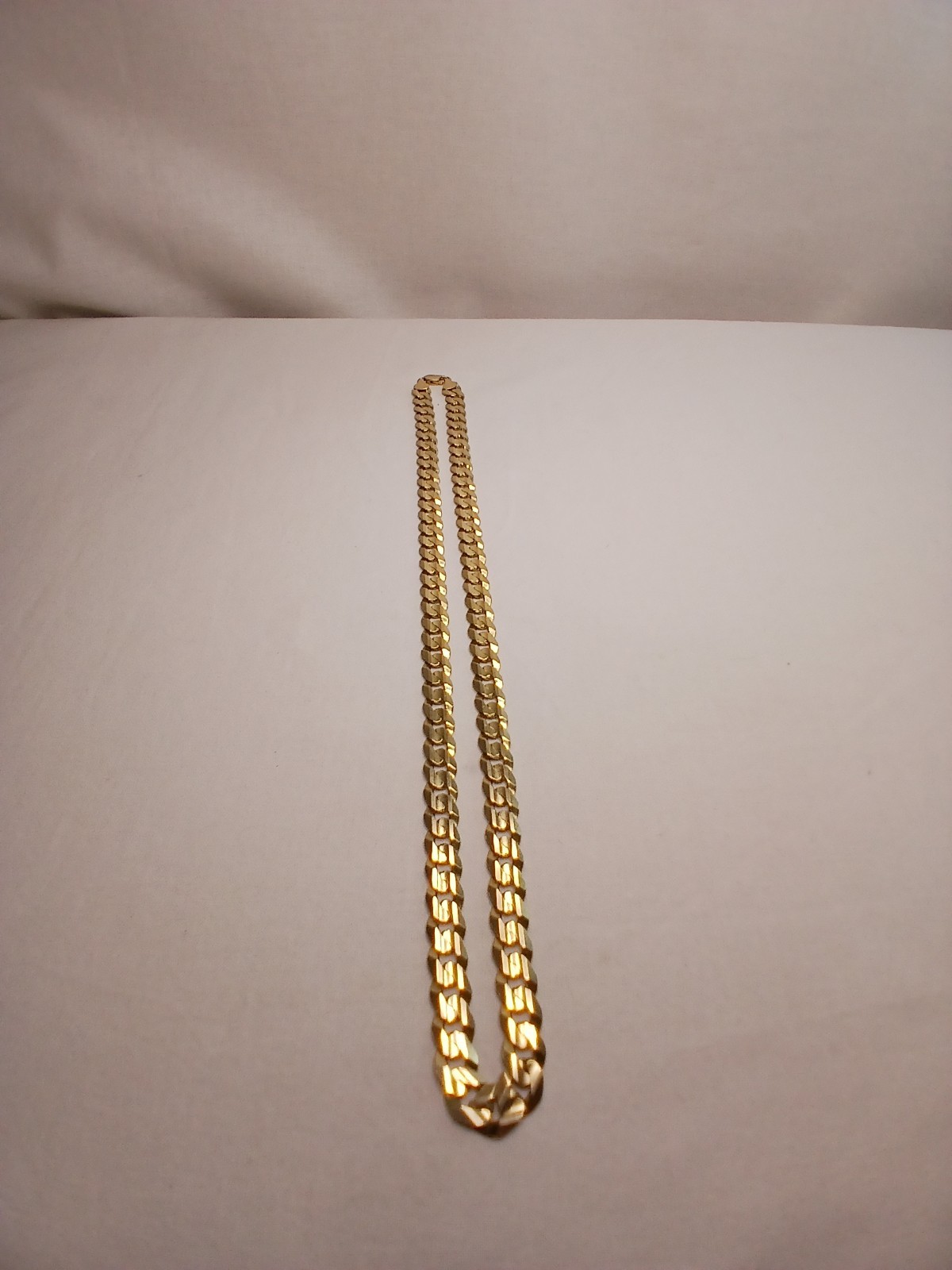 10k Solid Gold Curb Link Necklace 22″ 50.5 Grams 9mm Midas 10k