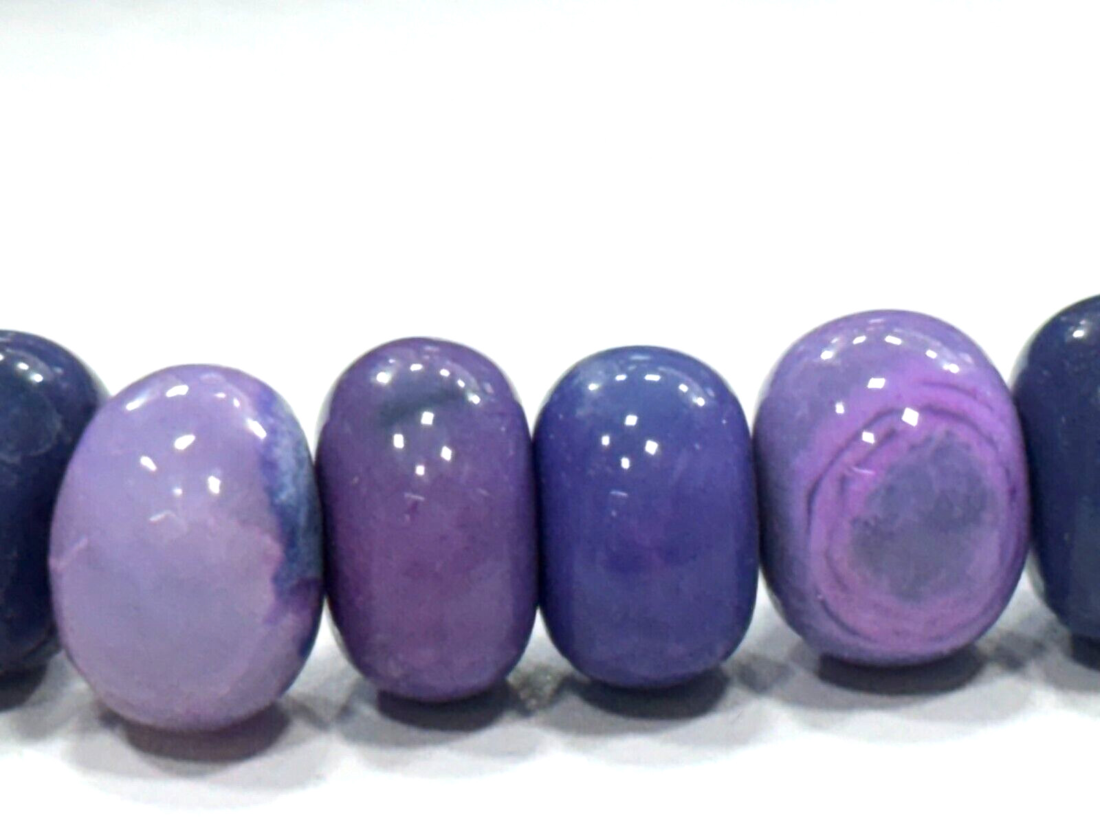Lavender Opal Roundelle Smooth 8.5-9 mm Gemstone Beads 16 Inch 1 Strands