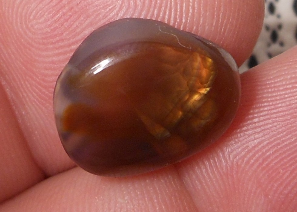 11.00ct Mexican Fire Agate 16.5mm x 13.6mm x 6.1mm