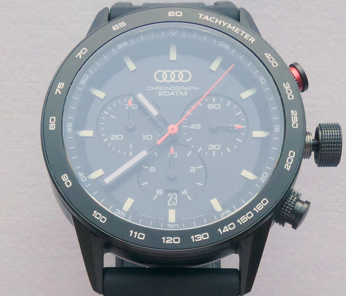 Audi Sport Driver Diver Racing Car Accessory Chronograph Made in Germany Watch