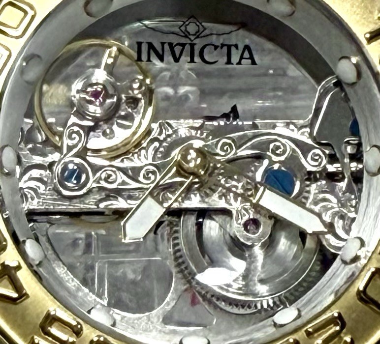 47mm Auto GHOST| Goldtone Bezel | Silvertn Bracelet Subaqua Noma I Invicta Watch