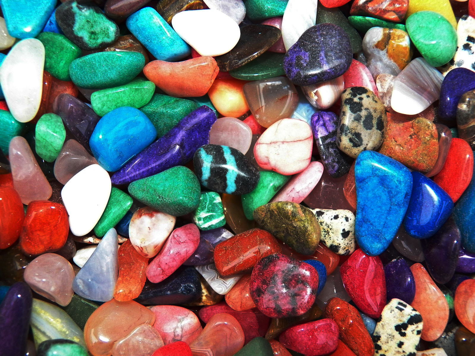 3000 Carat Lots of Size #3 Tumbled Polished Gemstones + A FREE Faceted Gemstone