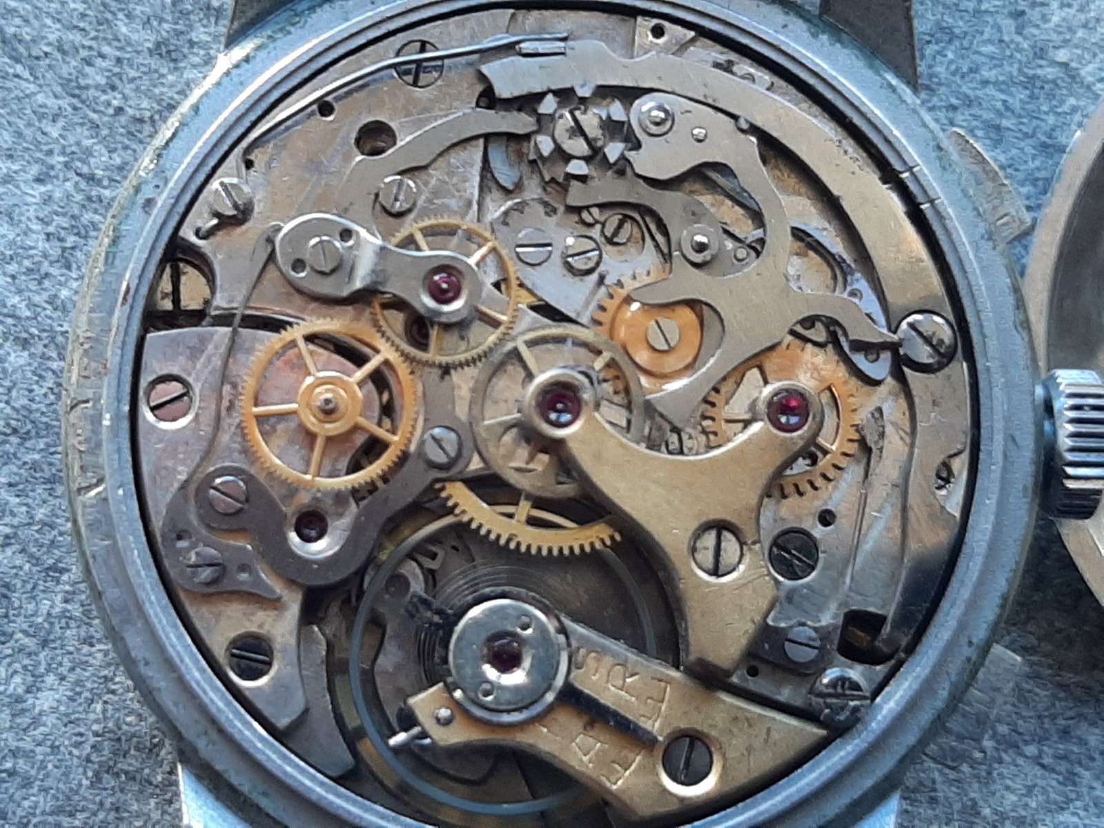 RARE IMPERIAL WATCH MANUAL CHRONOGRAPH 1950s Cal. LANDERON 52 Column Wheel