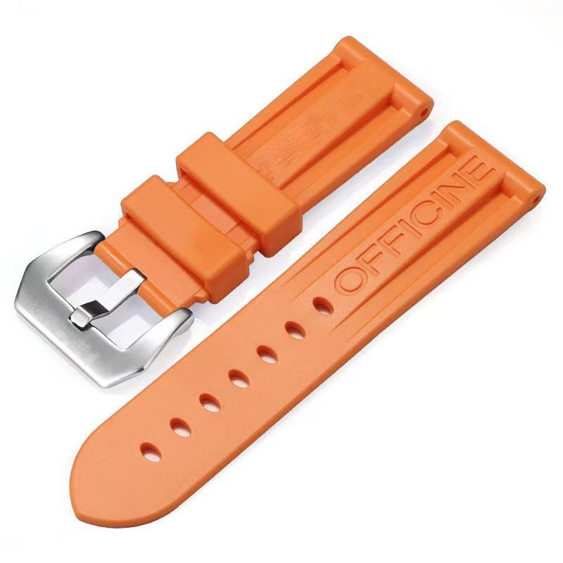 22mm 24mm FKM Fluoro Rubber Watch Band Watch Strap Fits Panerai PAM616/441/312