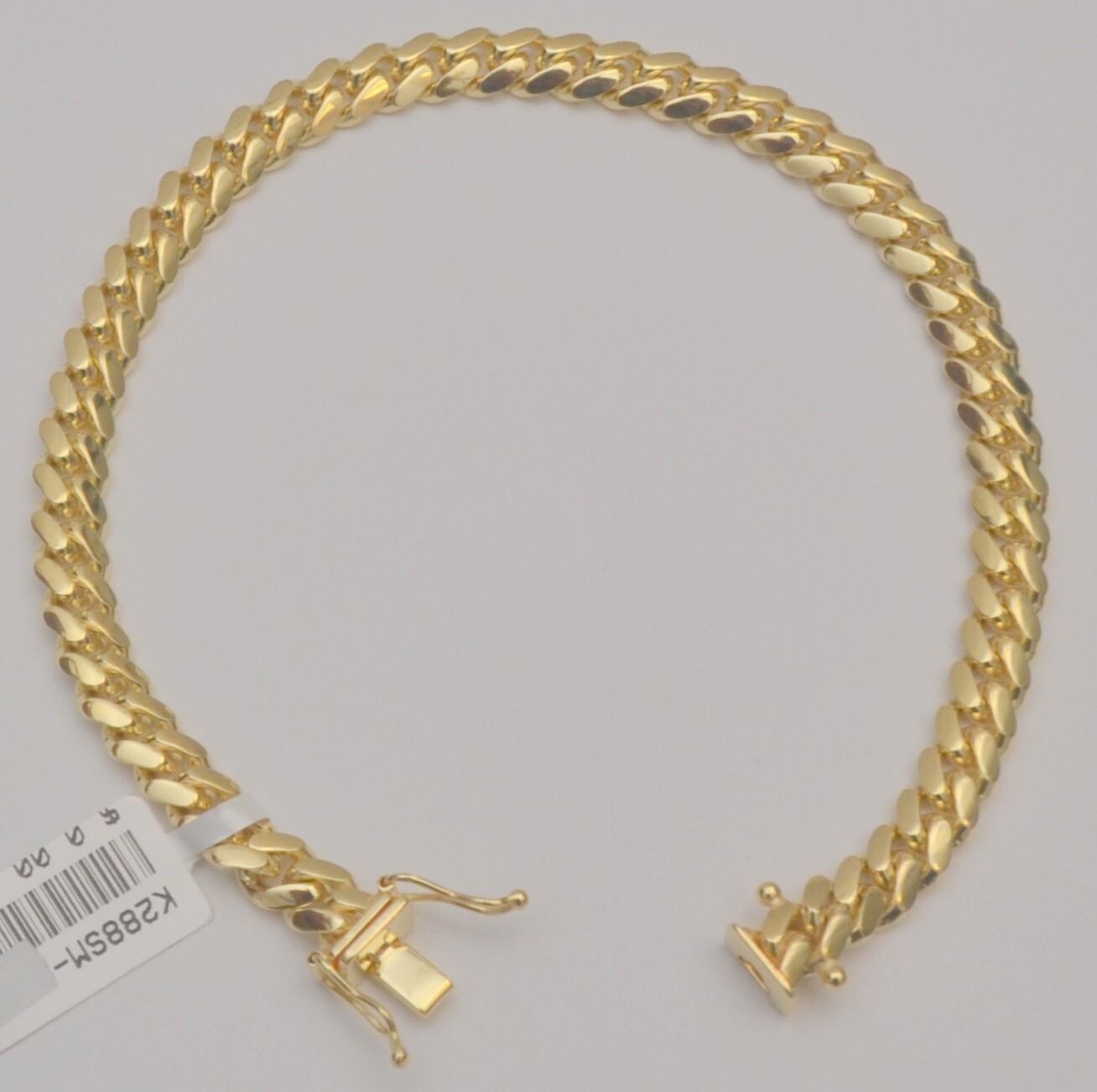 10k Yellow Gold Solid Cuban Link Chain Bracelet 8.25 inches 5.9 mm 20.8 gr